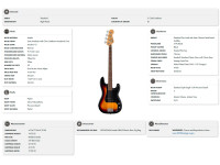 Fender Standard P BASS LRL BPG 3TS Fender Standard P BASS LRL BPG 3TS